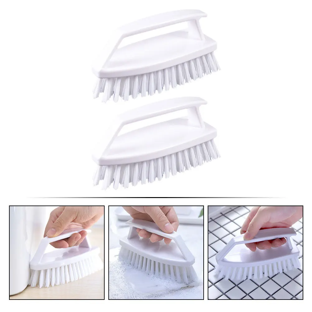 2 szt. Szczotka do czyszczenia z uchwytem, odporna na wysokie temperatury, trudna do odkształcenia, wygodny uchwyt, szczotka do płytek, butów, szczotka do szorowania obuwia