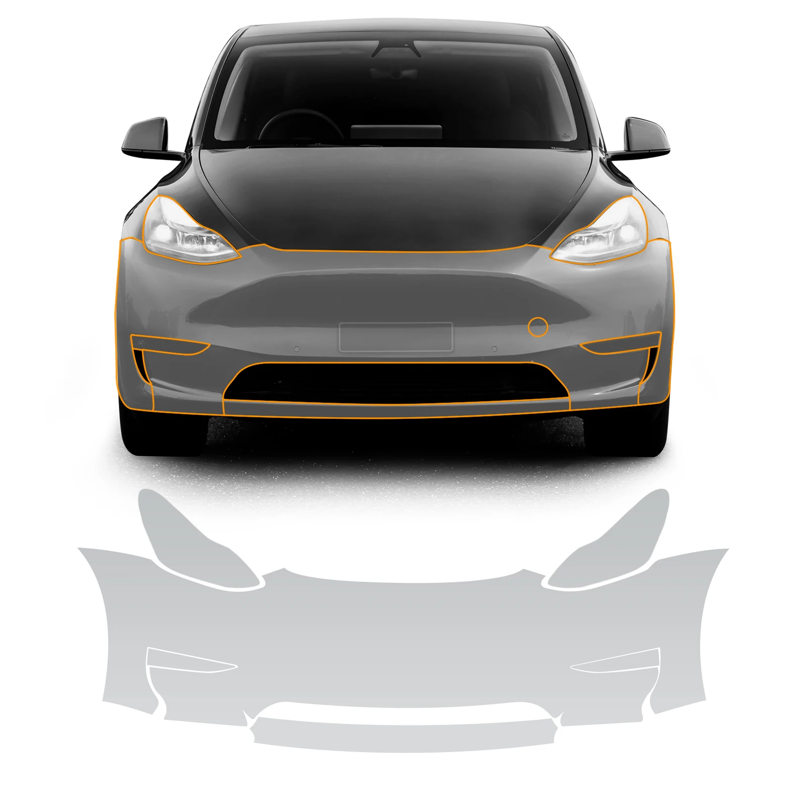 

TPU Scratch Resistant Car Paint Protection Film For Tesla Model Y 2020 2021 2022 2023-25 Clear Bra PPF Decal Kit Accessories