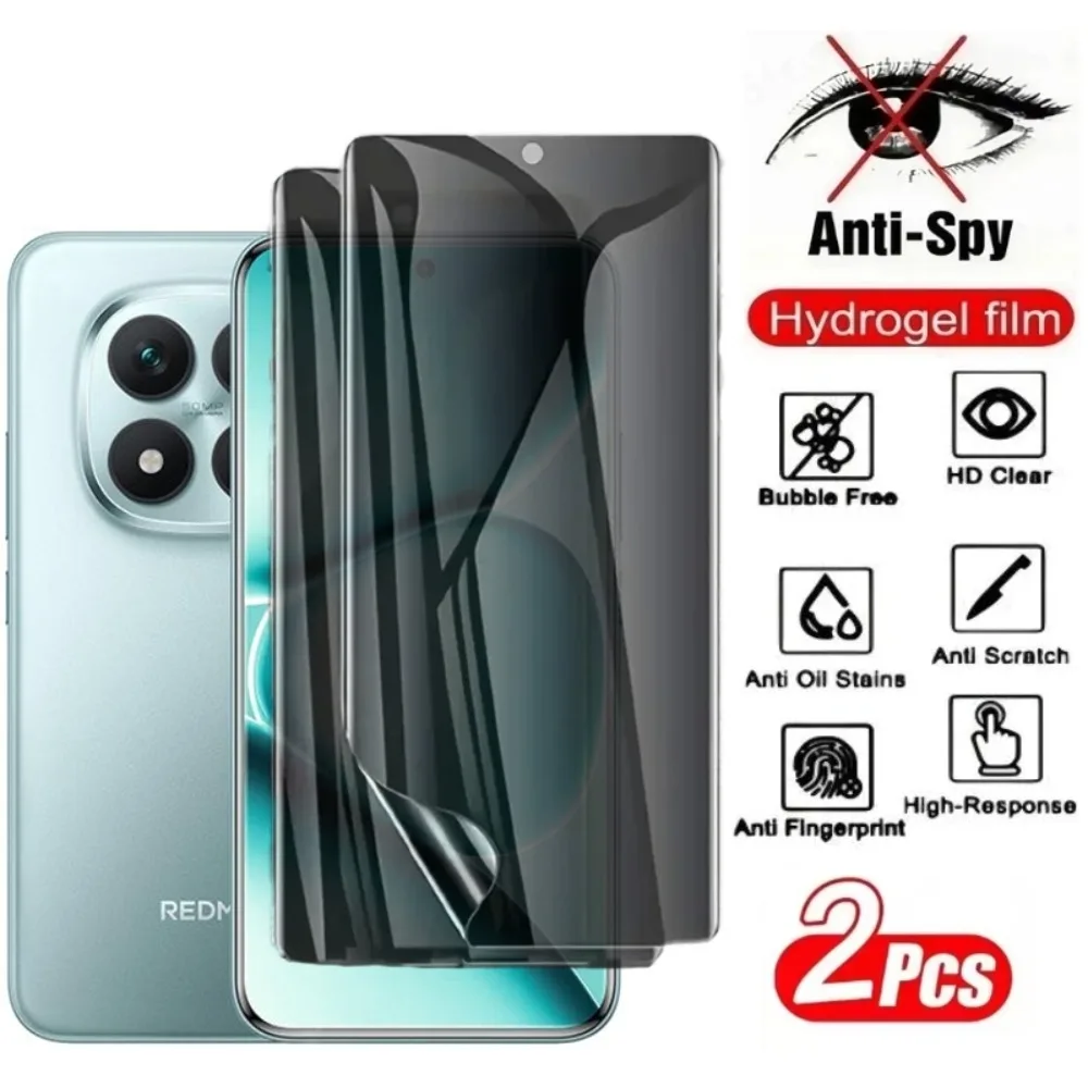 

2Pcs Anti Spy Hydrogel Film for Redmi Note 15 14 13 Pro Plus 13 12 11 10 Pro 14S 12S 11S 10S 9S Full Coverage Screen Protector