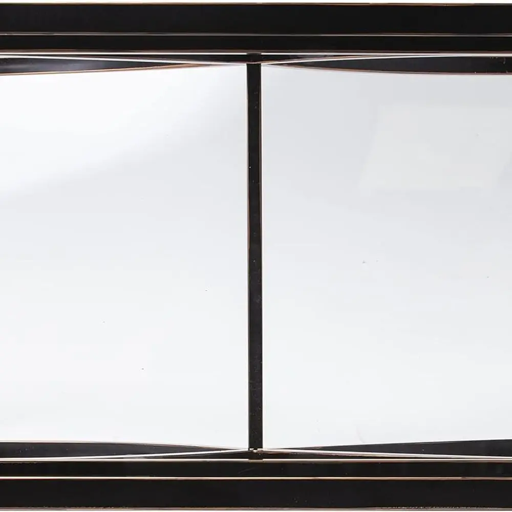 طاولة قهوة من الزجاج المقسى من النحاس الأسود المتعثر