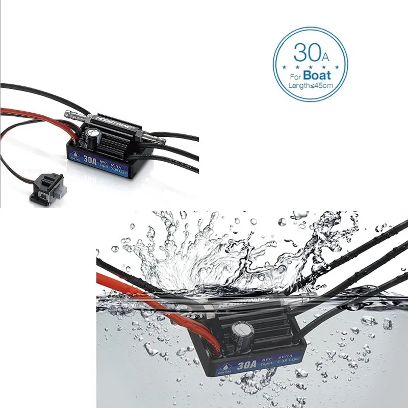 Hobbywing SeaKing 30A V3 ESC sin escobillas ESC RC motor ESC 6V/1A BEC untuk RC barco controlador electrónico de velocidad