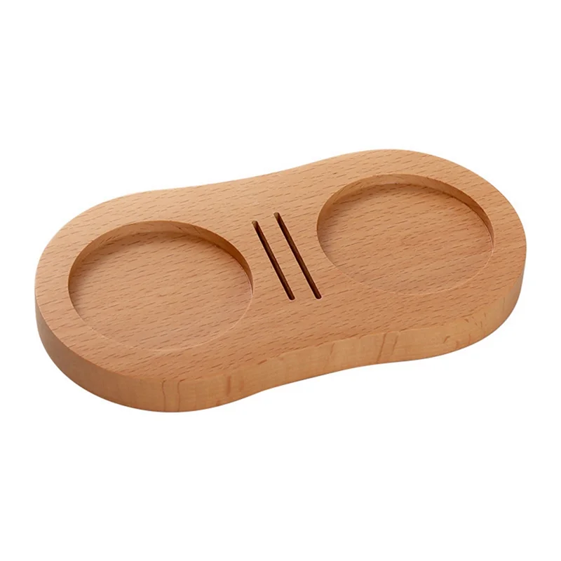 A33Z-Wood Coffee Filter Tamper Holder Wooden Espresso Tamper Mat Stand Tamper Station Wooden Base Espresso Tamper Mat