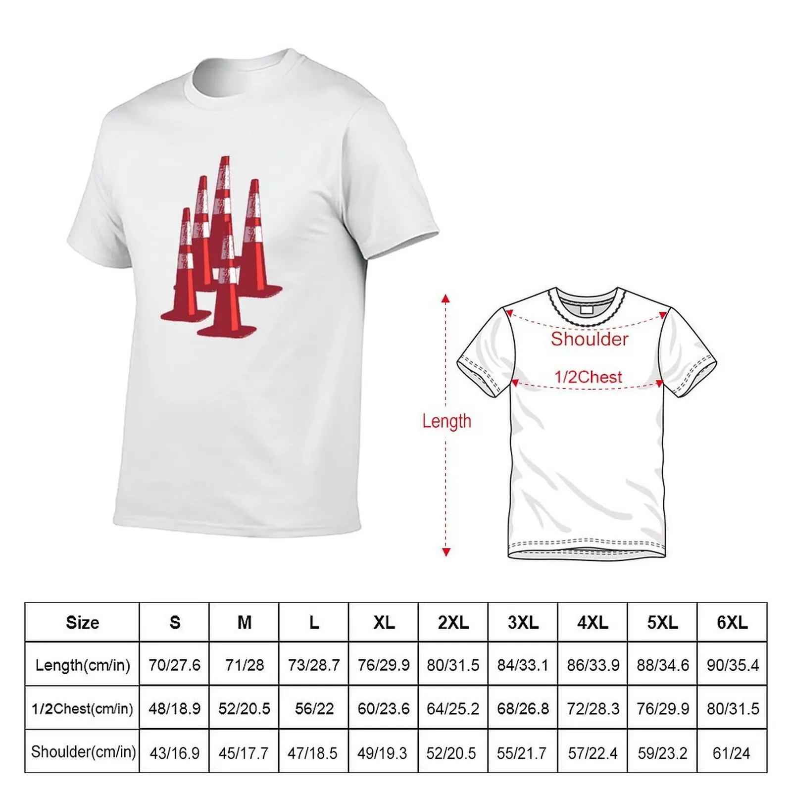 TRAFIC CONES PYLON T-Shirt man t shirt designer man t shirt summer cotton t shirts high quality T-shirt