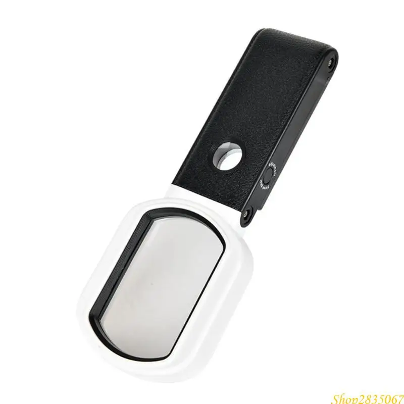 Portable Glass with Light & Stand Handheld Standing LED Illuminated 831F