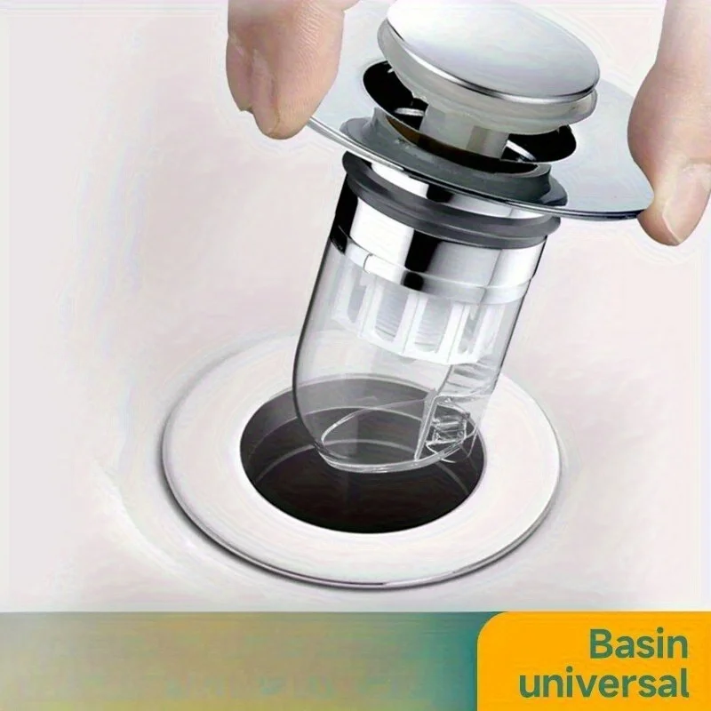 

Universal Basin Pop-up Drain Filter Wash Basin Hair Sink Strainer Kitchen Bathtub Stopper Shower Plug Bathroom Tool