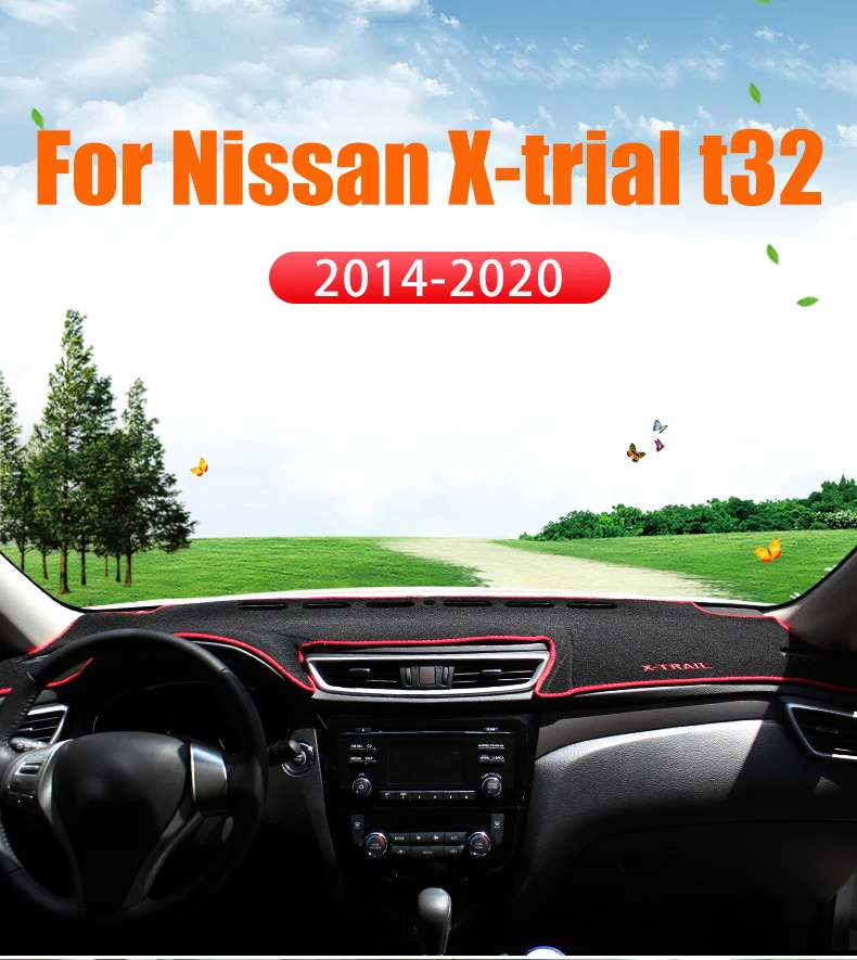 Für Nissan X-Trail X Trail T32 2014-2018 2019 2020 Auto Armaturenbrett-Abdeckung Dashmat Sonnenschutz Instrumententafel-Teppiche Zubehör – Detail 1