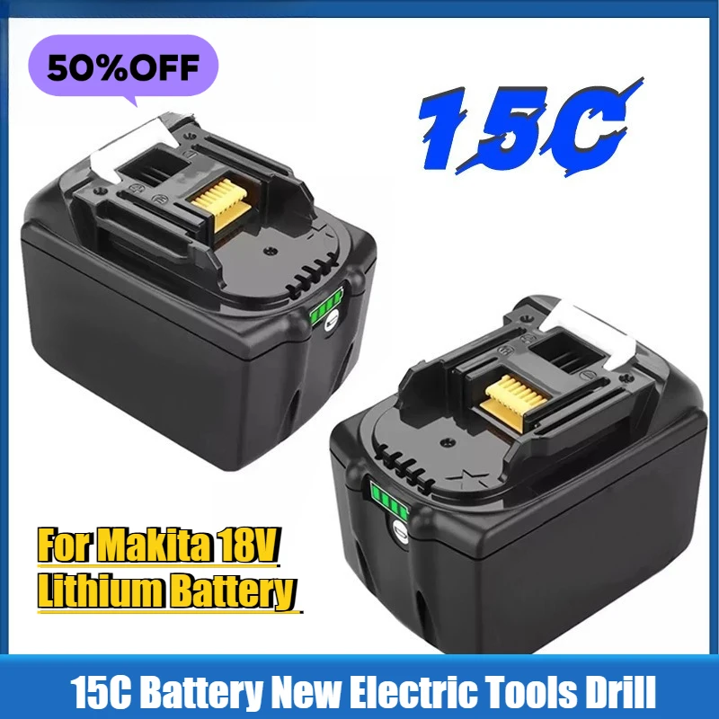 

For Makita 18V Lithium Battery 15C Battery New Electric Tools Drill