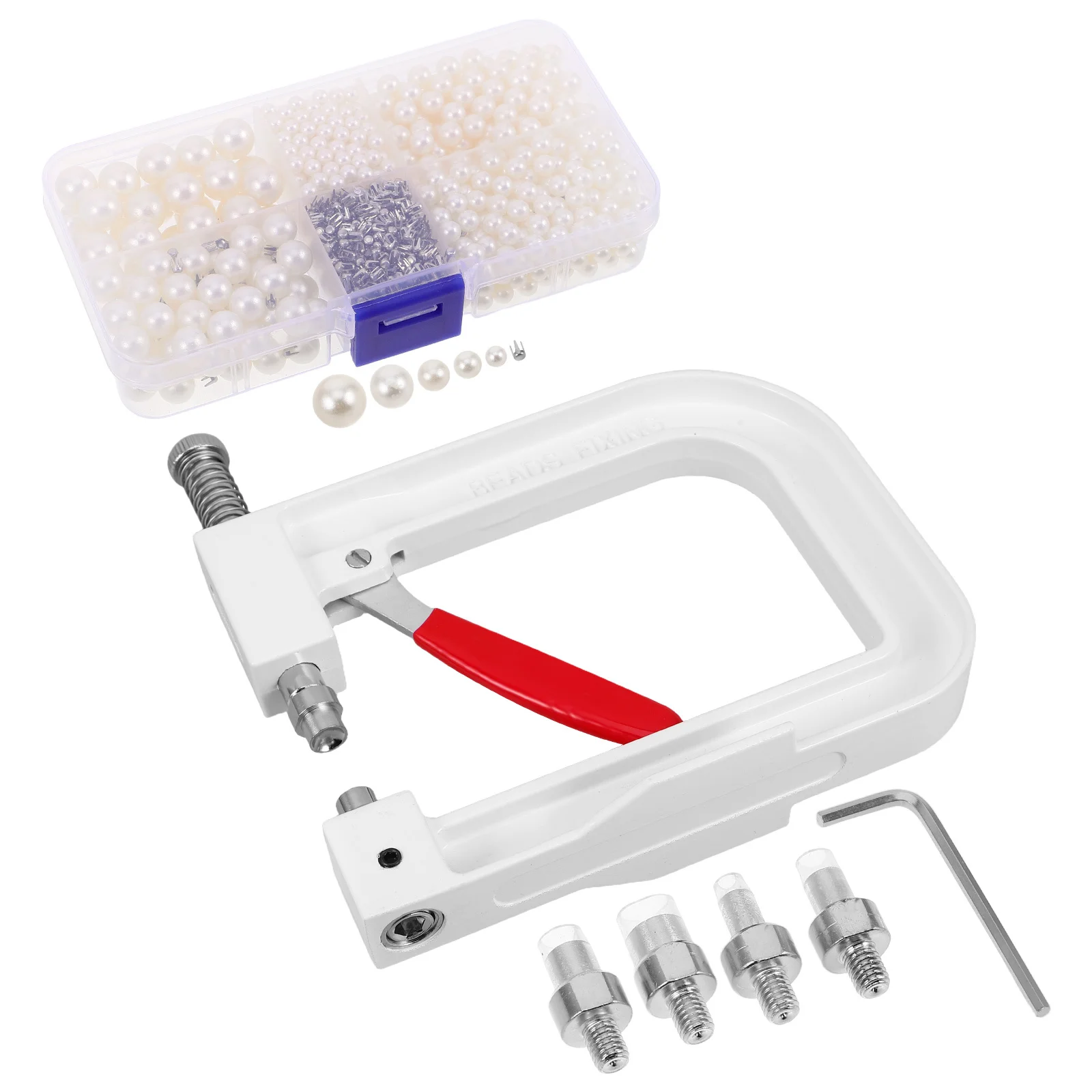 1Set Manual Bead Setting Machine Hand Press Pearl Setting Tool for Jewelry Making Portable Durable Rivet Press Kit