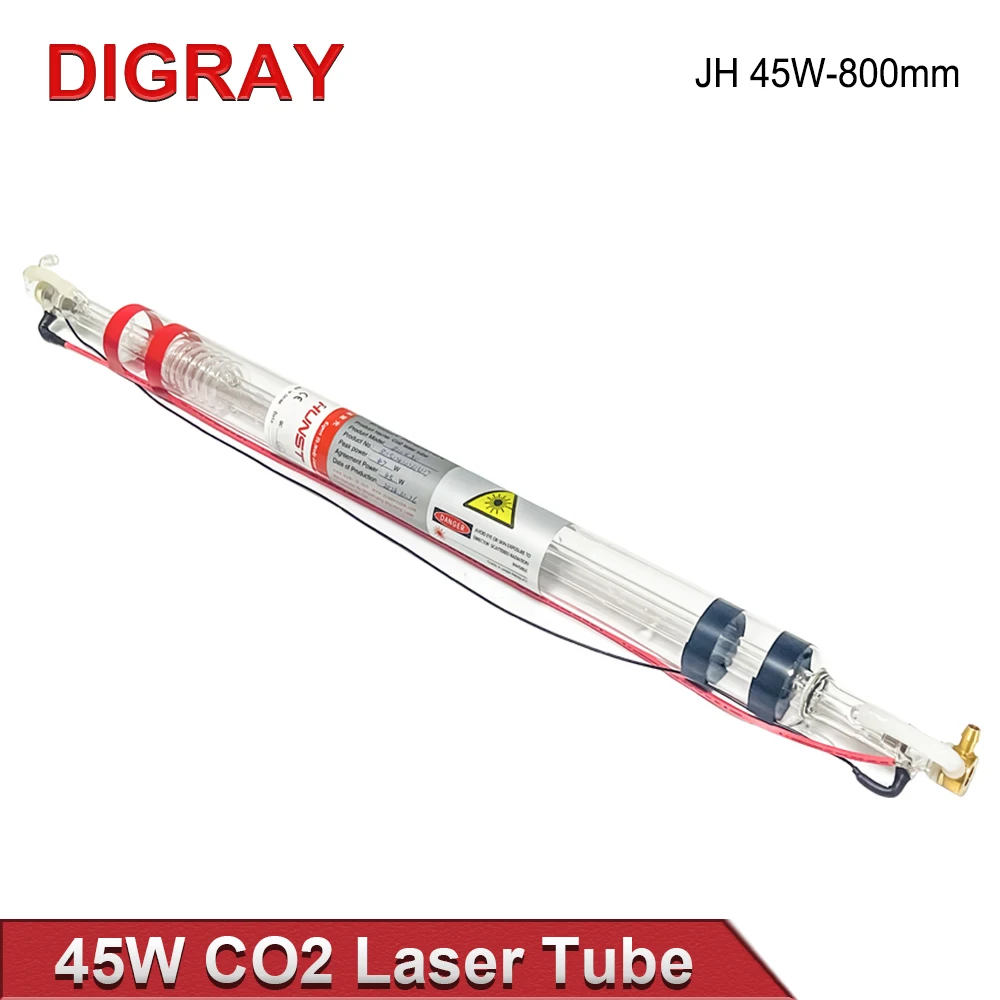 DIGRAY JH 45W CO2 Laser Tube Diameter 50mm Laser Lamp Length 800mm For Engraving Cutting Machine