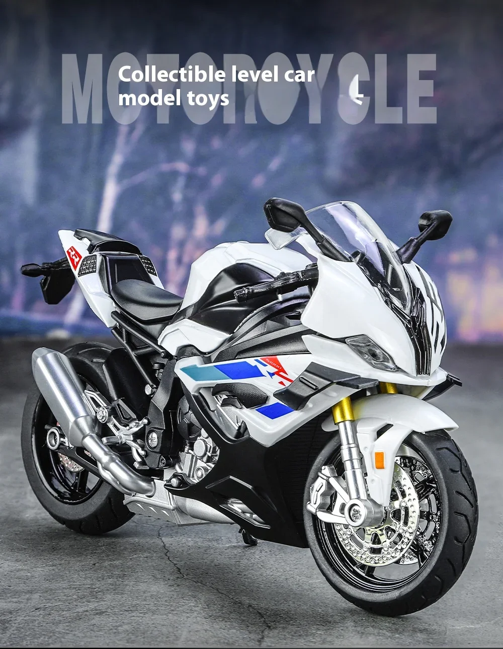 1:12 BMW RRS1000 Alloy Diecast Motorcycle Model Collect Hobbies Simulation Racing Model Super Sport Miniature Collection Gifts