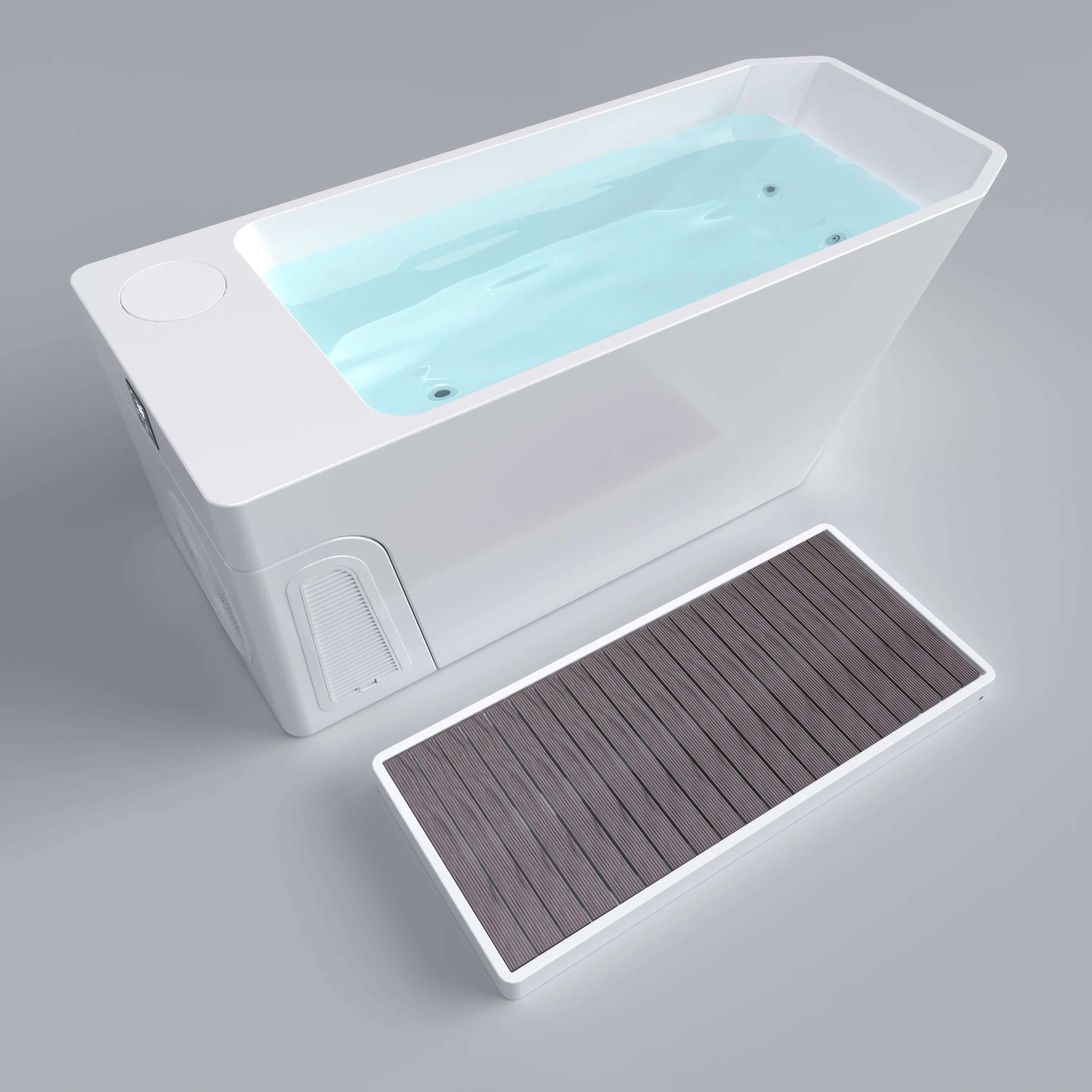 

Bathroom Bathtub Shower Pedal Wooden Non-slip Bathtub Drain Platform Ice Bathtub Cold Insert Basin