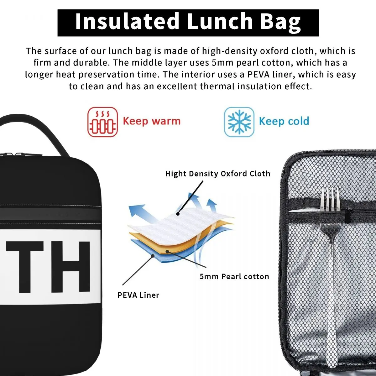 KITH TRATS Logotipo Isolado Lunch Bag, bolsa De Comida Tote