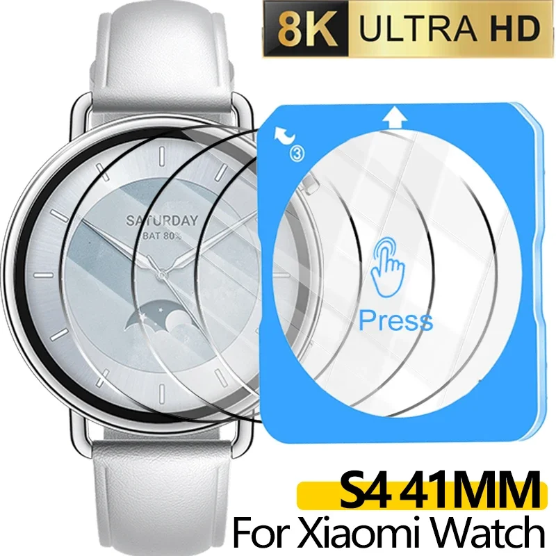 Easy Installation Tempered Glass Films For Xiaomi Watch S4 41mm HD Clear Anti Scratch Screen Protectors For Xiaomi Watch S4 41MM