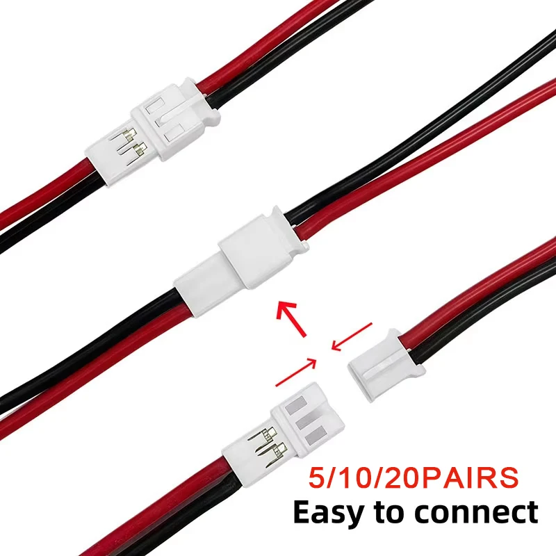 5/10/20Pair Micro PH2 JST PH 2.0 PH2.0 2Pin Male Female Plug Jack Connector With Wire Cables
