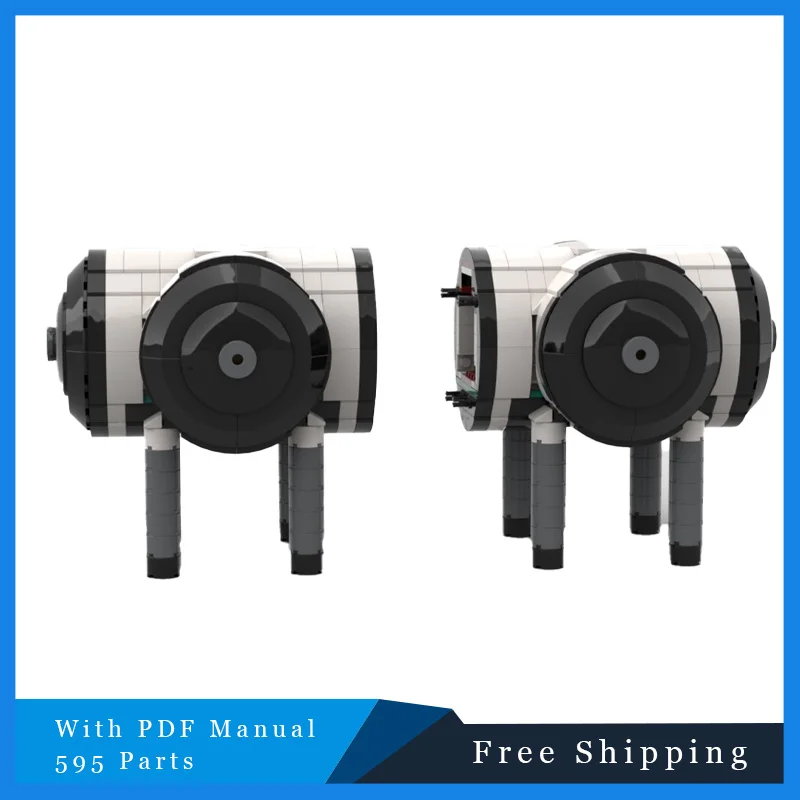 595 pezzi di blocchi di costruzione modulari con scomparto bianco del mare profondo modello educativo giocattoli di assemblaggio fai da te set per ragazzi regali di compleanno per adulti