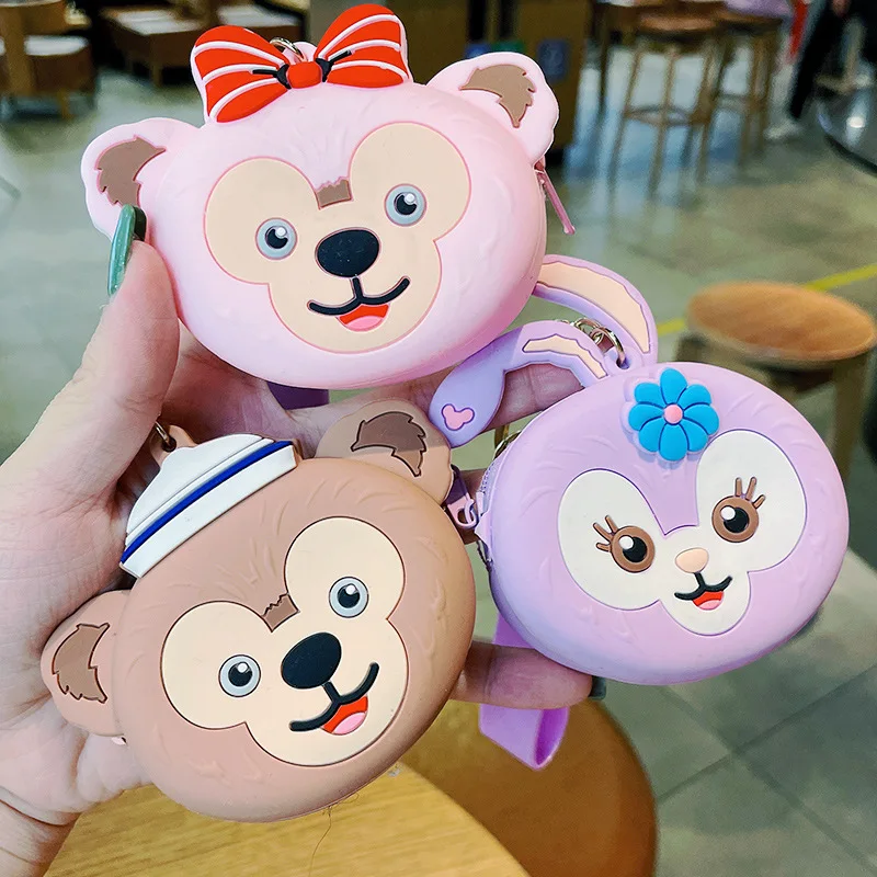 Cartoon Disney ShellieMay StellaLou Duffy Keychain Coin Purse Cute Doll Keyring Couple Bag Ornament Key Chain Car Pendant Gift