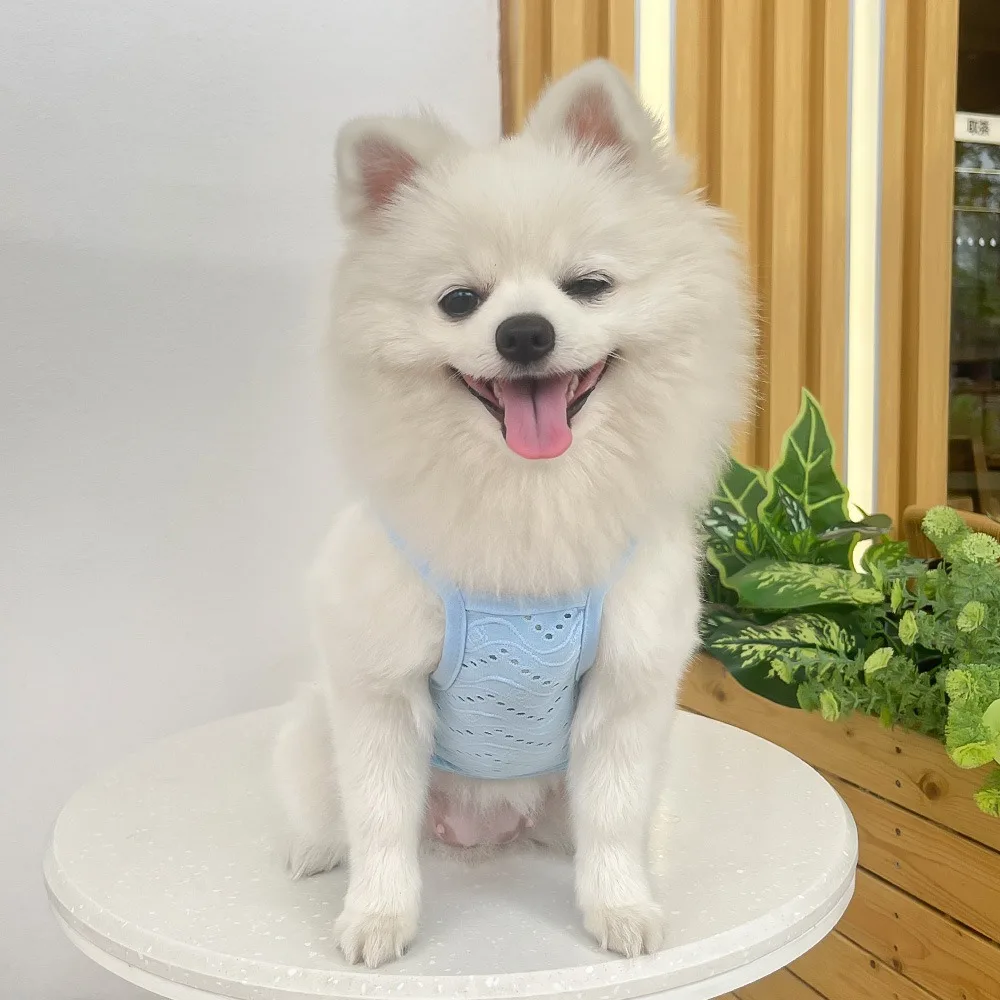 High Quality Cotton Puppy Dogs Soft Vests Breathable Soft Pet Dog Clothes Summer Cooling Pet Casual T-Shirt