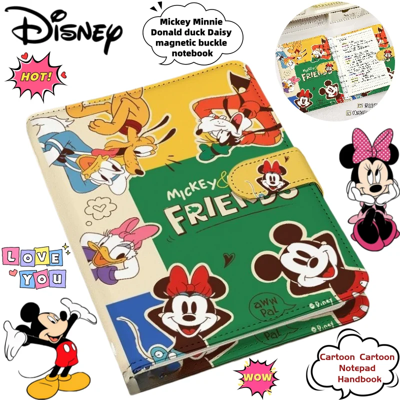 

Дисней Микки Минни Дональд Дак Дейзи милый мультфильм вторичная магнитная пряжка блокнот творческая анимация периферийные устройства ручная книга
