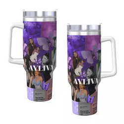 Ayliva Collage Merchandise Tour 2025 Thermal Cups Insulated Hot Drinks Mugs Cup Travel Design Water Bottle