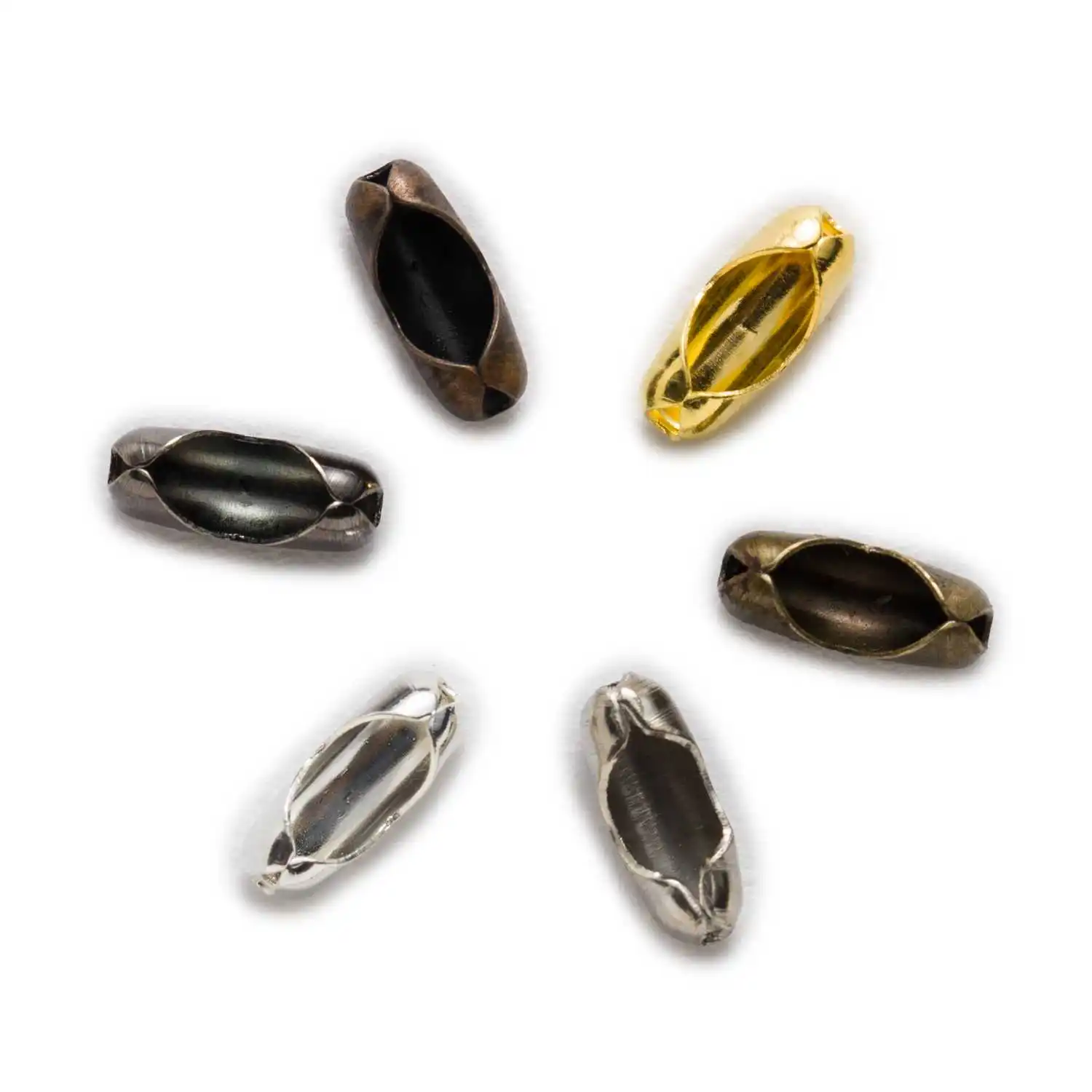 

200pcs Ball Chain Connectors, Secure Snap Lock Clasps for Jewelry Making, Quick Release Clip Findings 1.5-2.4mm Chain