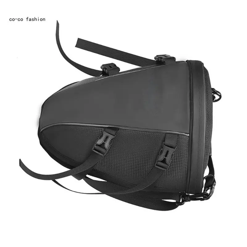 517B Waterproof Motorcycle Pack Tail Bag for Helmets Gear with Spacious Compartments