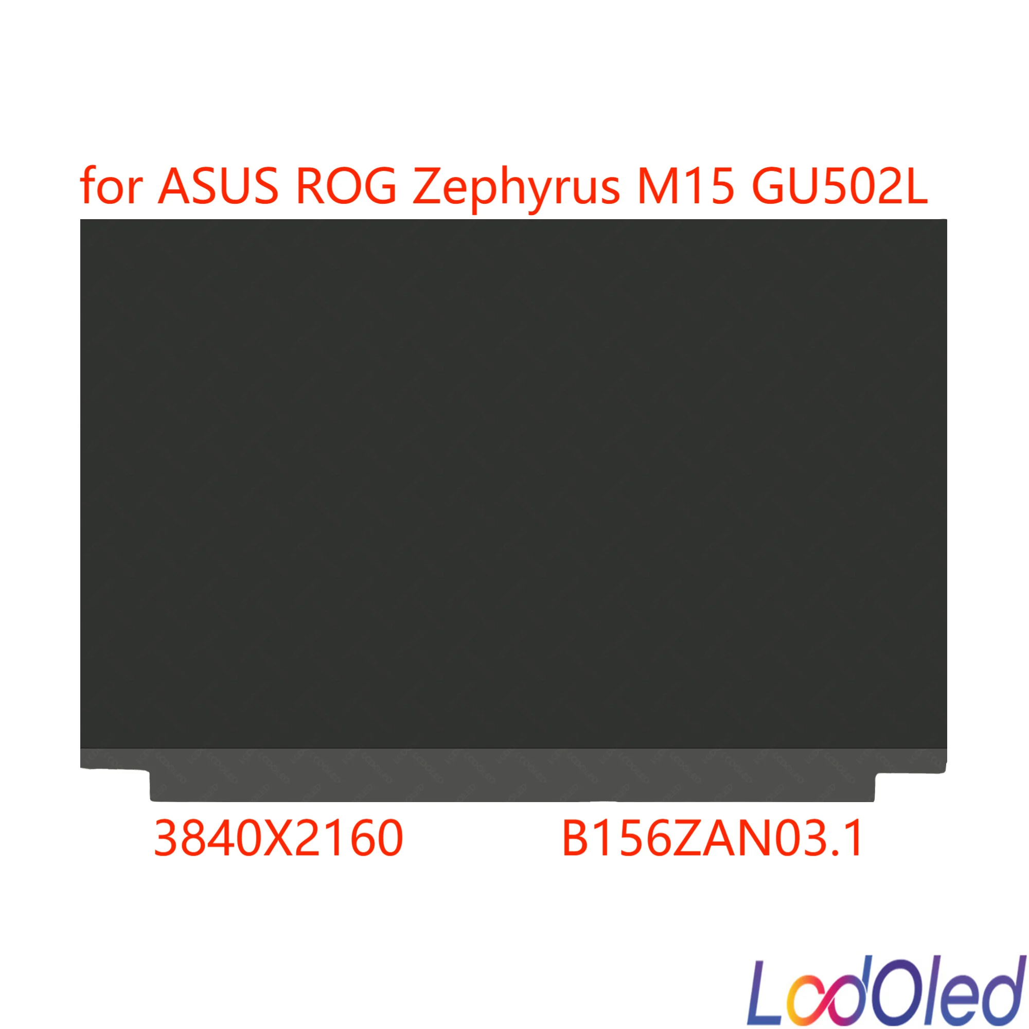 painel de led lcd para asus rog zephyrus m15 gu502l uhd sem toque b156zan031 40 pinos 60hz 156 ips 01