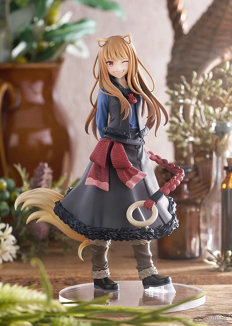 17cm anime holo figura ookami para koushinryou comerciante encontra o sábio lobo suporte modelo brinquedo presente coleção aciton figura pvc