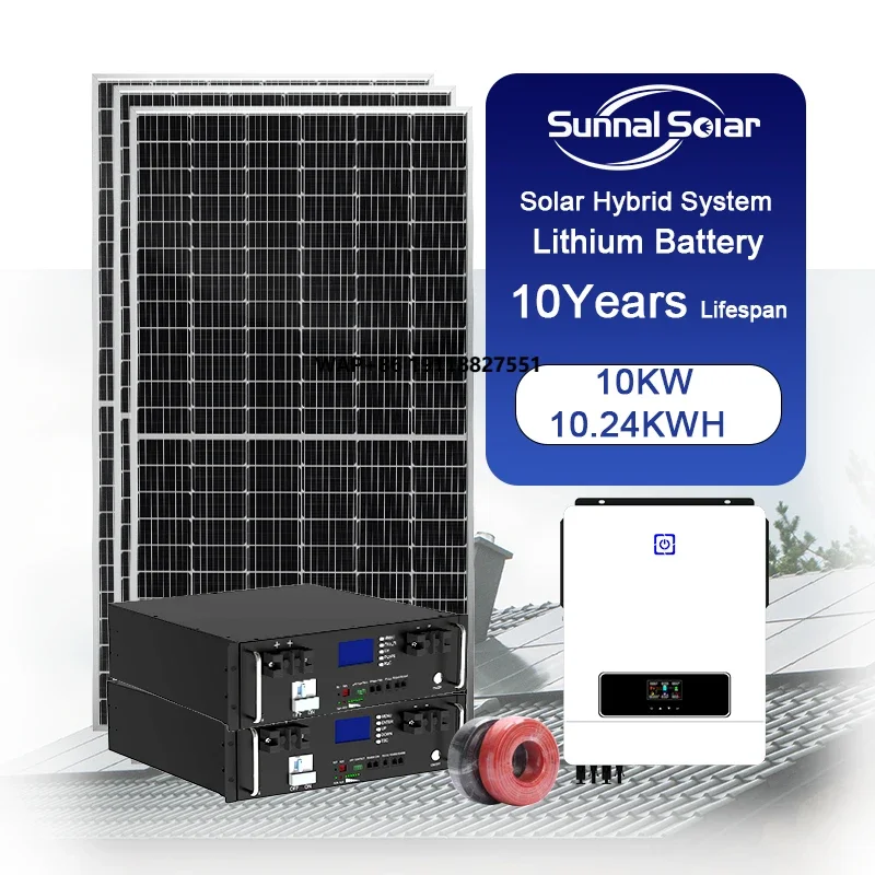 5Kw 10Kw Multifunctional Integrated Solar Power Generation System with Lithium Battery Inverter Hybrid Solar Power Gen