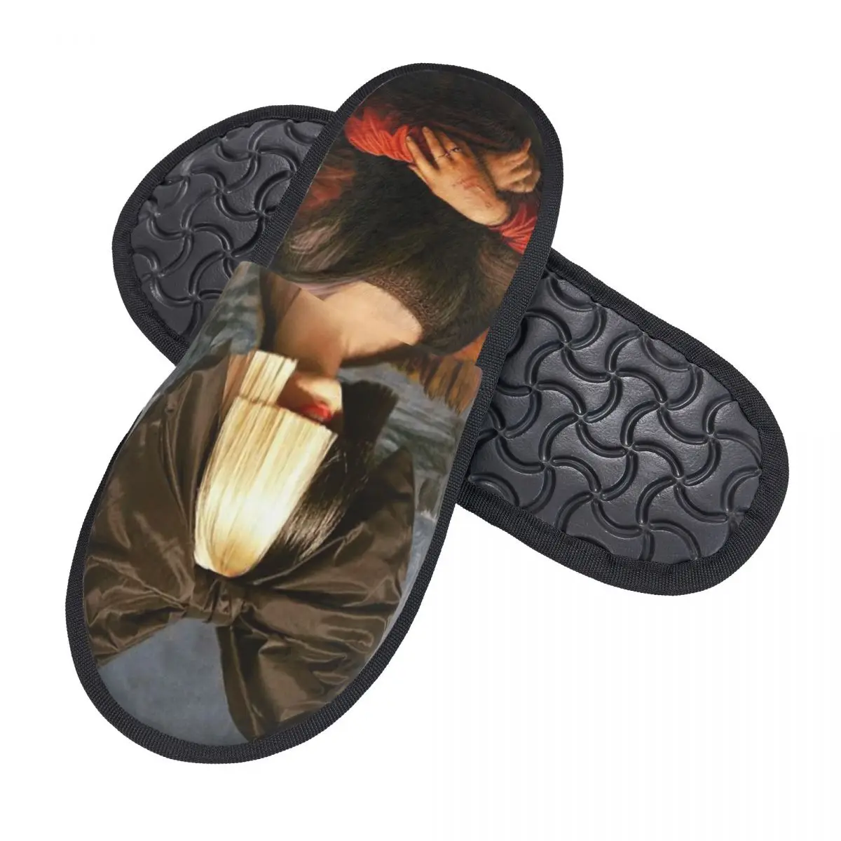 Niet Merk, Patroon Sia Mannen Vrouwen Harige Slippers, Gezellige Pantoufle Homme Thuis Slippers