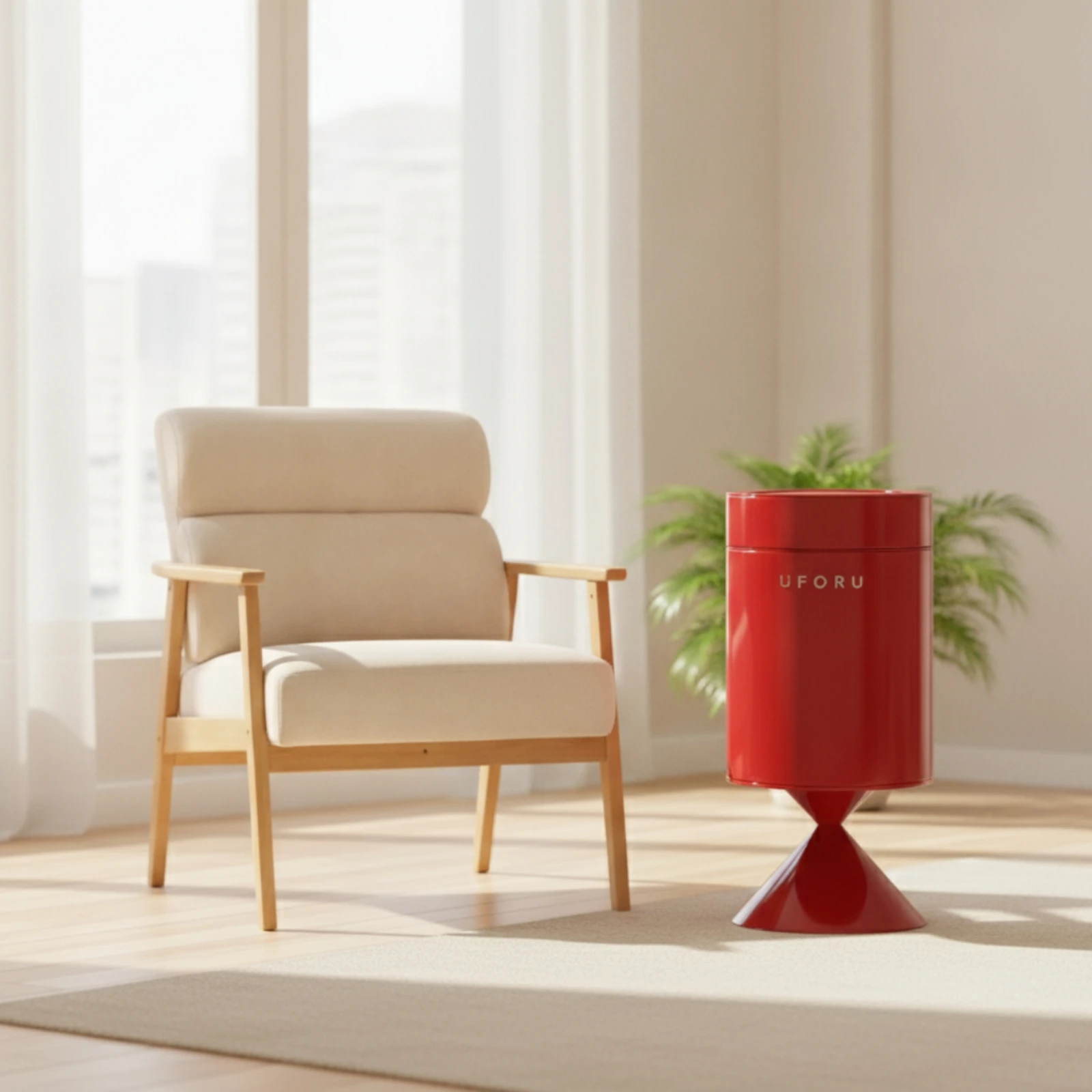 

Trash Can with Lid Glossy Garbage Can with Lid Freestanding Small for Bathroom, Office
