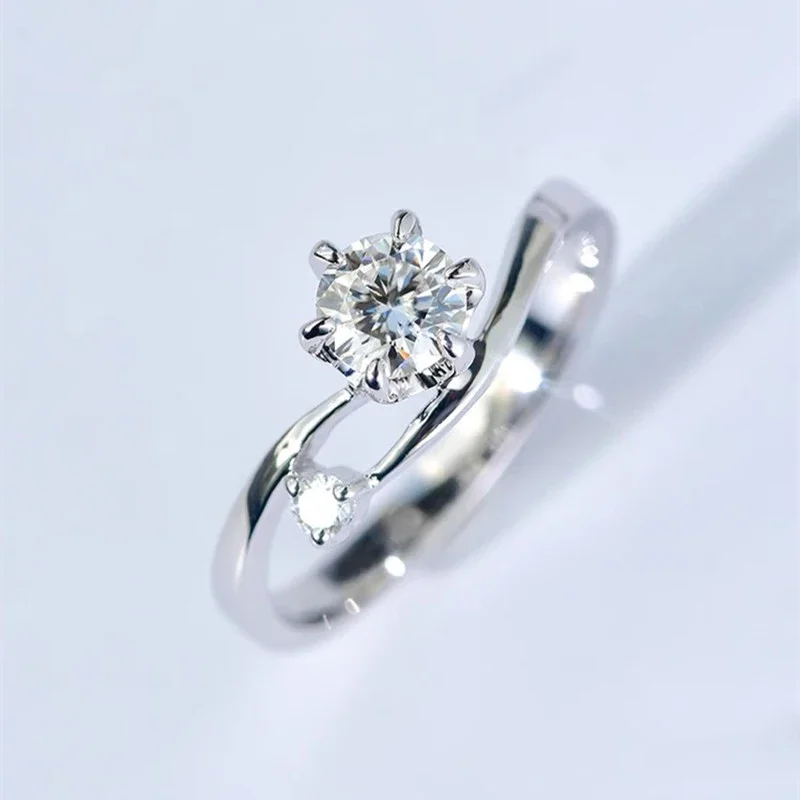 Huitan Brilliant Classic Rings Female Aesthetic Gorgeous Promise Wedding Band Jewelry Noble Elegant Temperament Finger Accessory