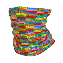 Prescription Warning Labels Bandana Neck Warmer Men Women Winter Ski Tube Scarf Gaiter Doctor Nurse Medicine Face Cover