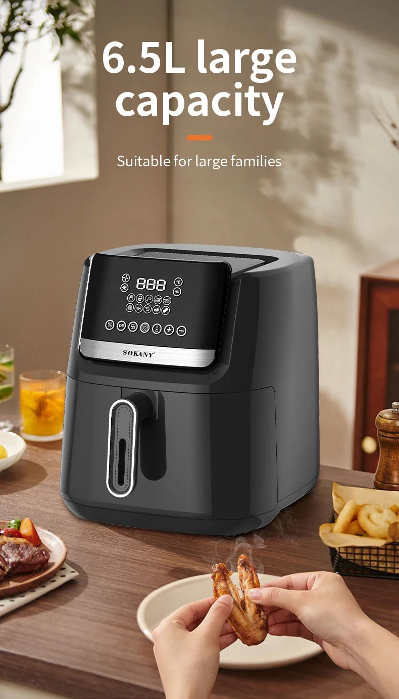 

-for Sokany Professional Digital Air Fryer Multifunction Cooking Air Fryer Overheat Protection Digital Air Fryer
