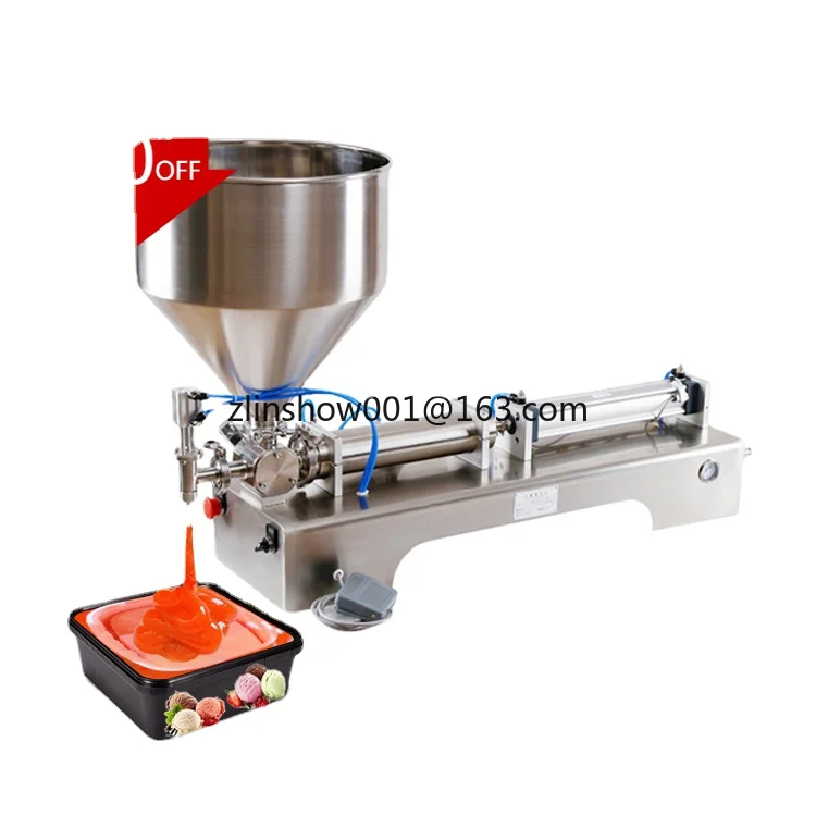 

New Low Price Semi Automatic Ice Cream Gelato Liquid Paste Filling Machine/beverage Honey Cream Piston Paste Liquid Filler