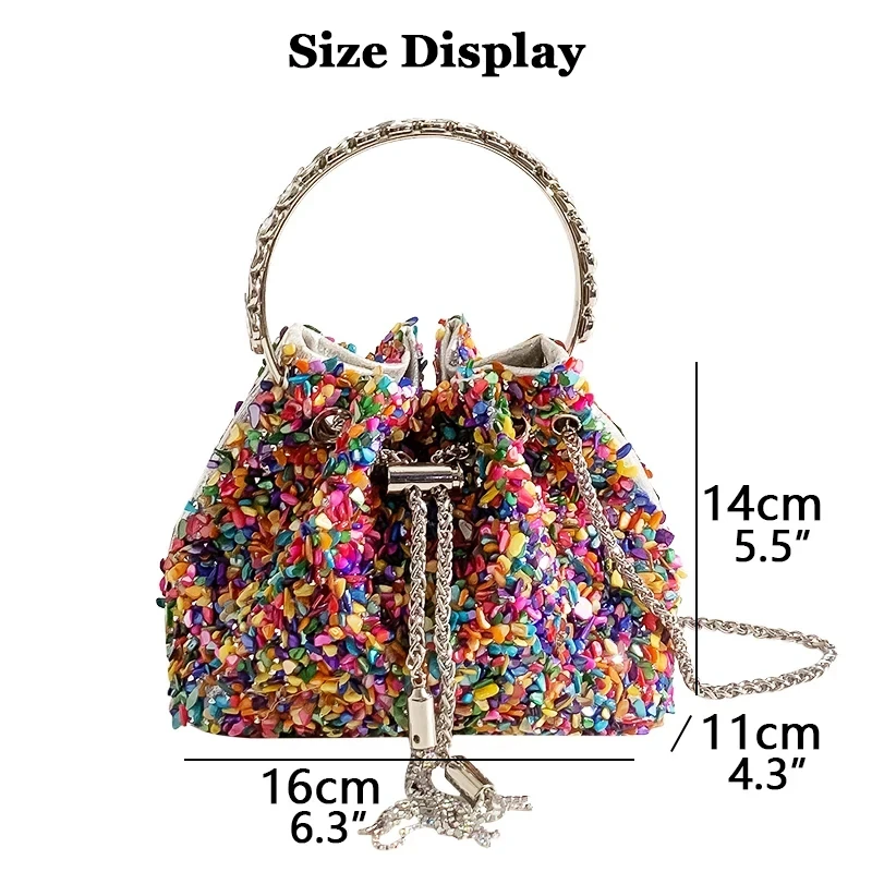 JIOMAY Color Tote Bag Women Luxury Designer Bags Nws 2024 Fashion Handbags Casual Bucket Bag Banquet Makeup Bag Y2K Shoulder Bag