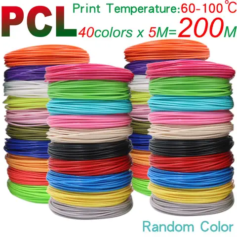 3D 펜 PCL 필라멘트 직경 1.75mm 저온 어린이 3D 인쇄 펜, 무연, 무취, 밝은 색상에 적합