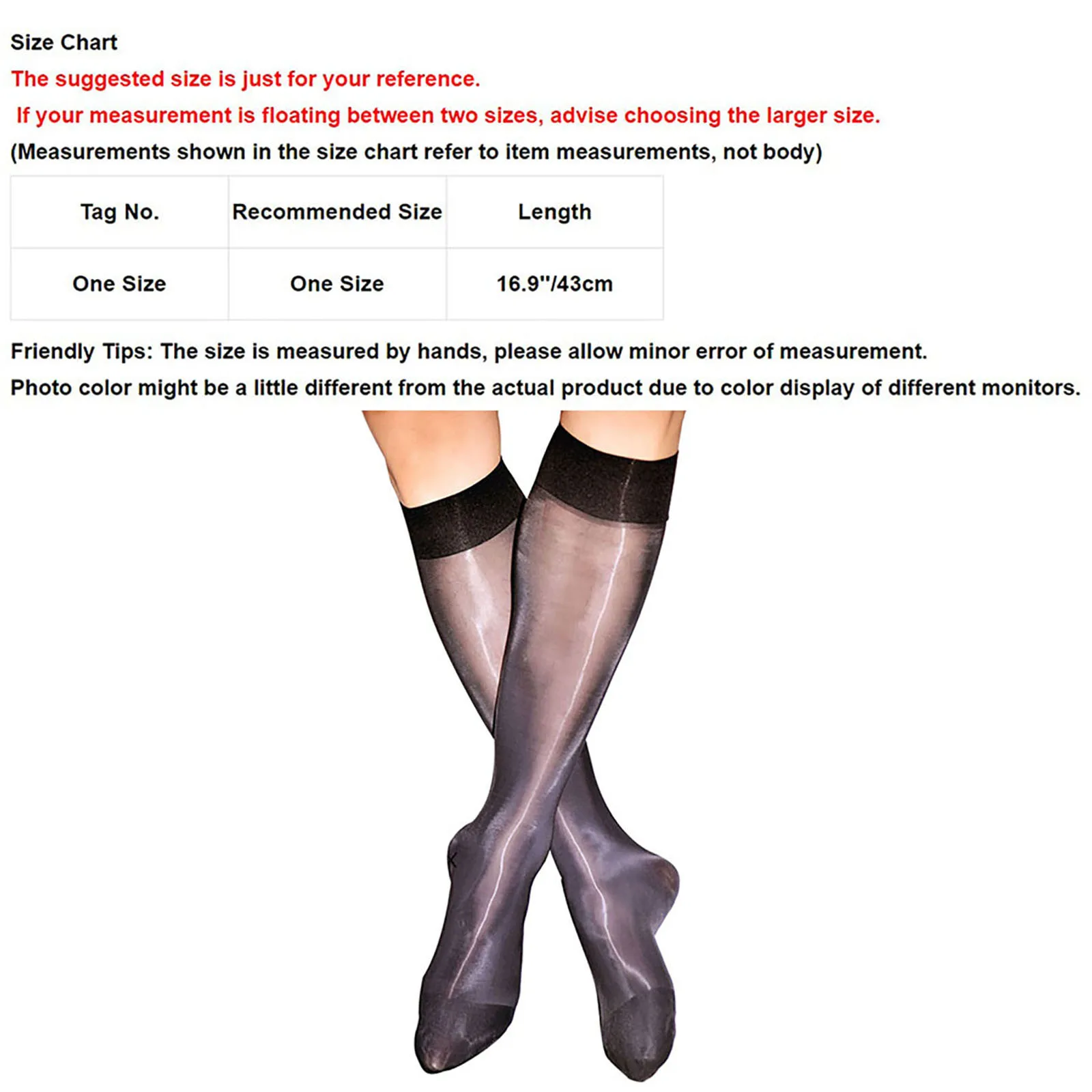 1 Pair Mens Glossy Stockings Stretchy Over-the-Calf Socks See-Through Knee High Socks Nightclub Performance Costume Accessories