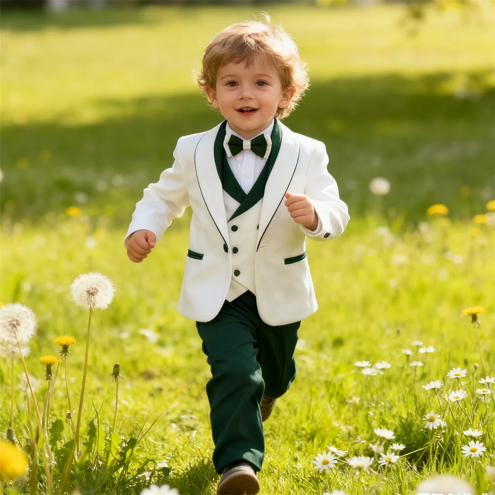

Shawl Collar Suit Set for Kids, 3-14 Yrs Toddler Suits, Photoshot Dresswear, Communion Piano Party Suits Jacket Pant Vest Bowtie