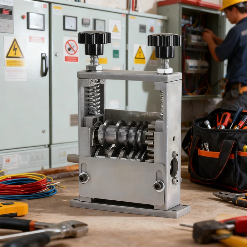 ماكينة تجريد الأسلاك سريعة الخردة شفرات مقاومة للصدأ مثالية لإعادة تدوير الأسلاك النحاسية مقشرة كابل سعة 0.5-60 مم 2 #6