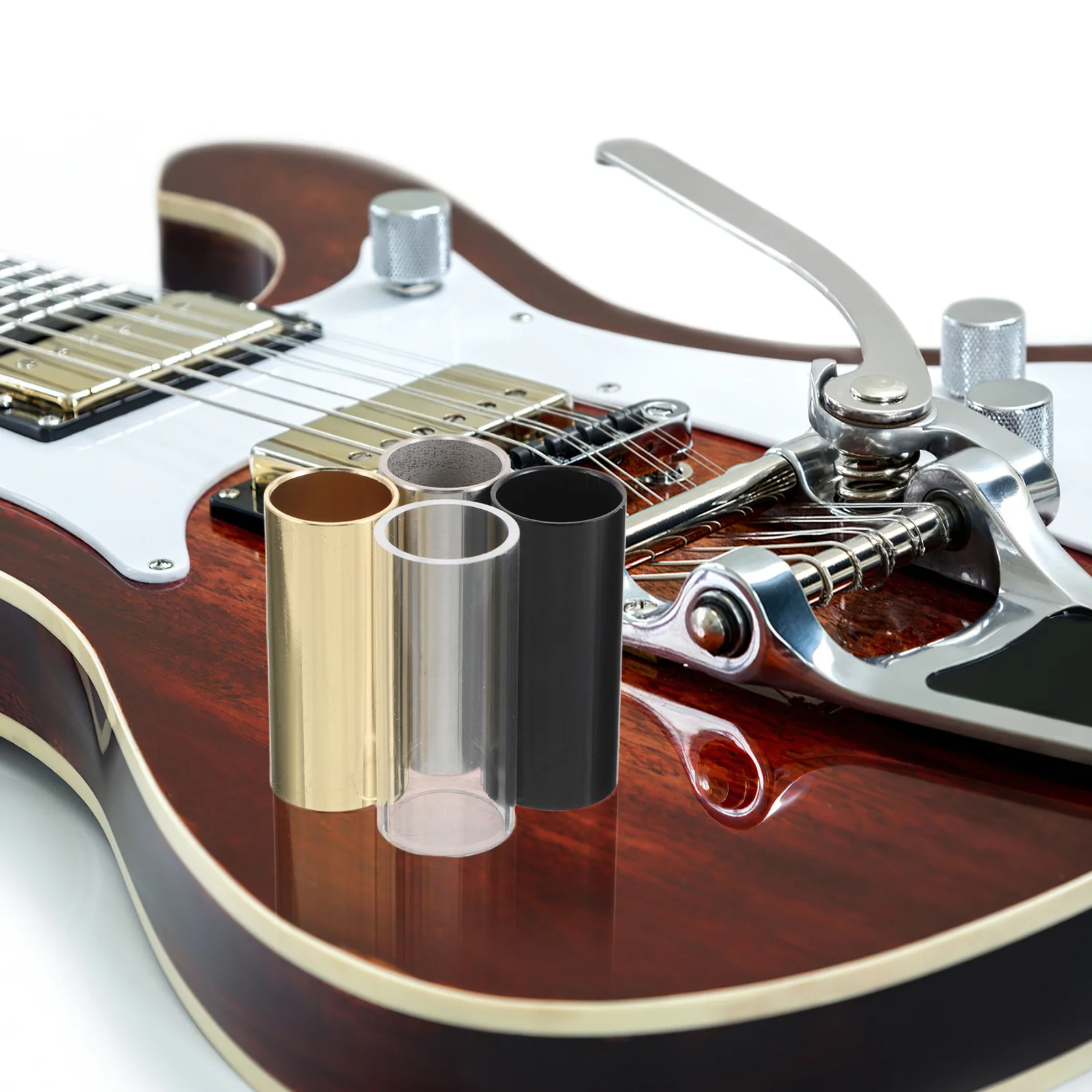 

4Pcs Guitar Slide Bars 60mm Metal Finger Slides for Electric Acoustic Bass Guitar Medium Strings Tone Precision Accessories