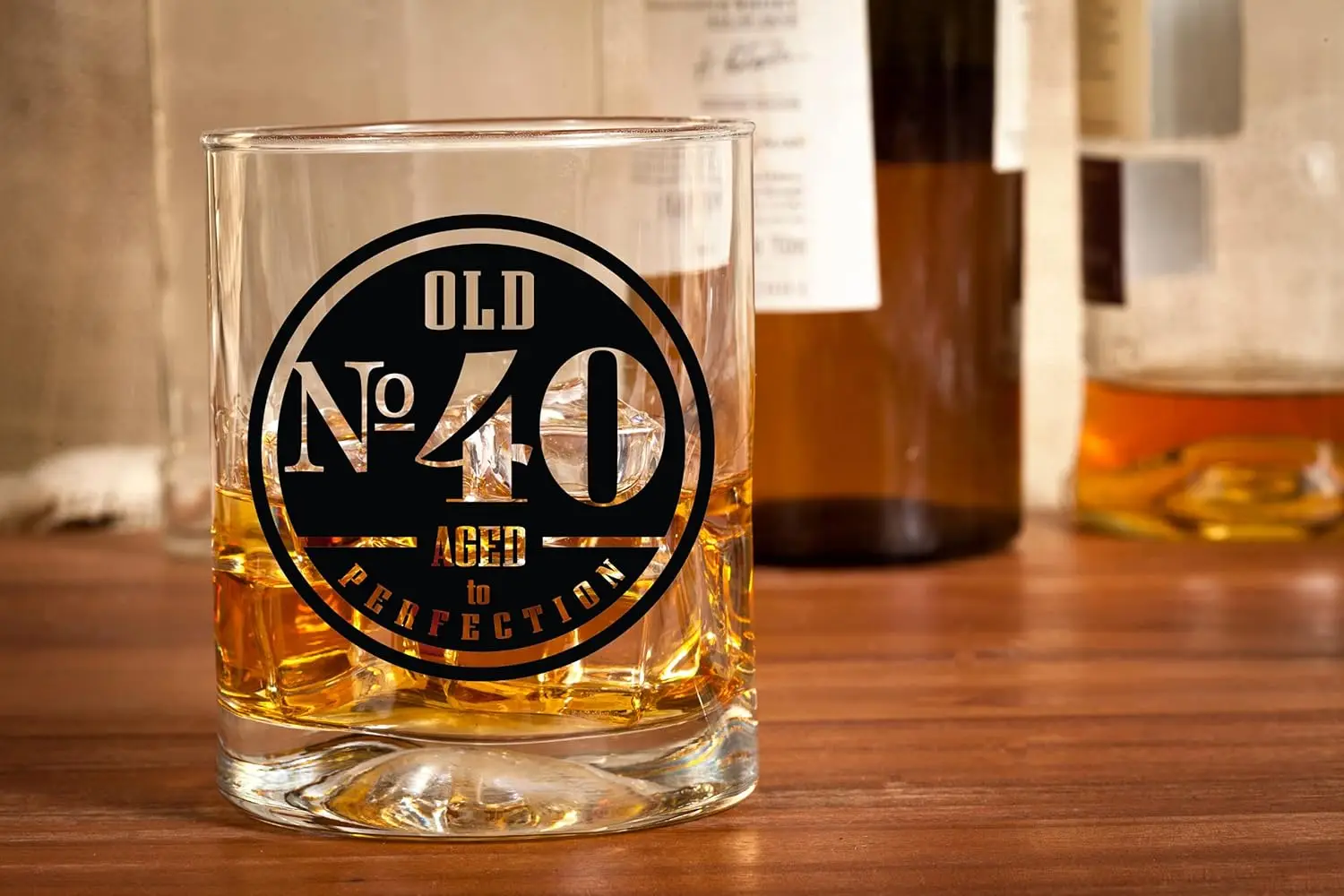 القديم رقم. 40 زجاج ويسكي للرجال - هدايا عيد الميلاد الأربعين له - زجاج سكوتش فريد - زينة عيد الميلاد الأربعين ومستلزمات الحفلات #4