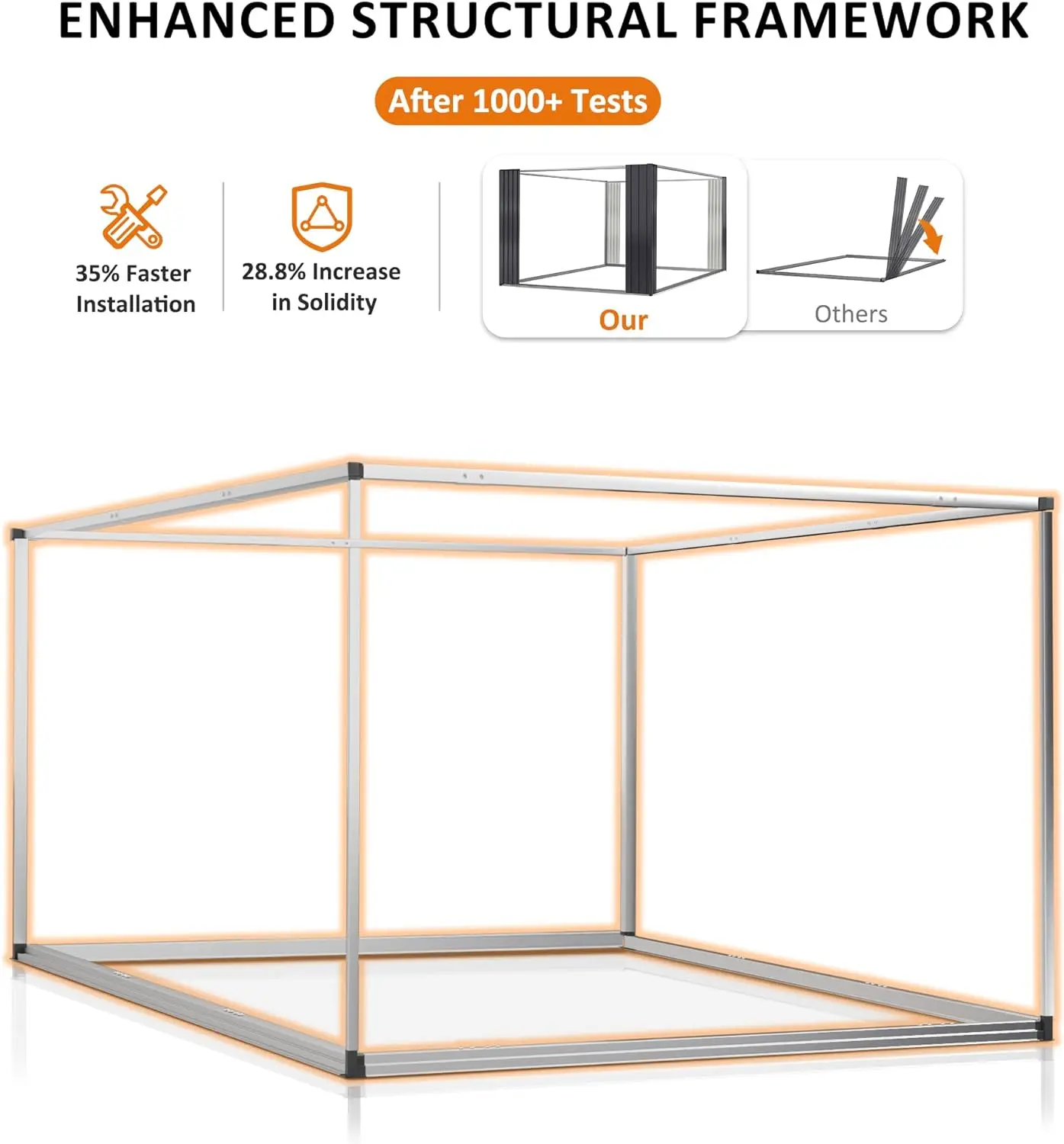 8 x 12 FT Outdoor Storage Shed Metal Garden Shed with with Updated Frame Structure Tool Sheds for Backyard Garden Patio Lawn