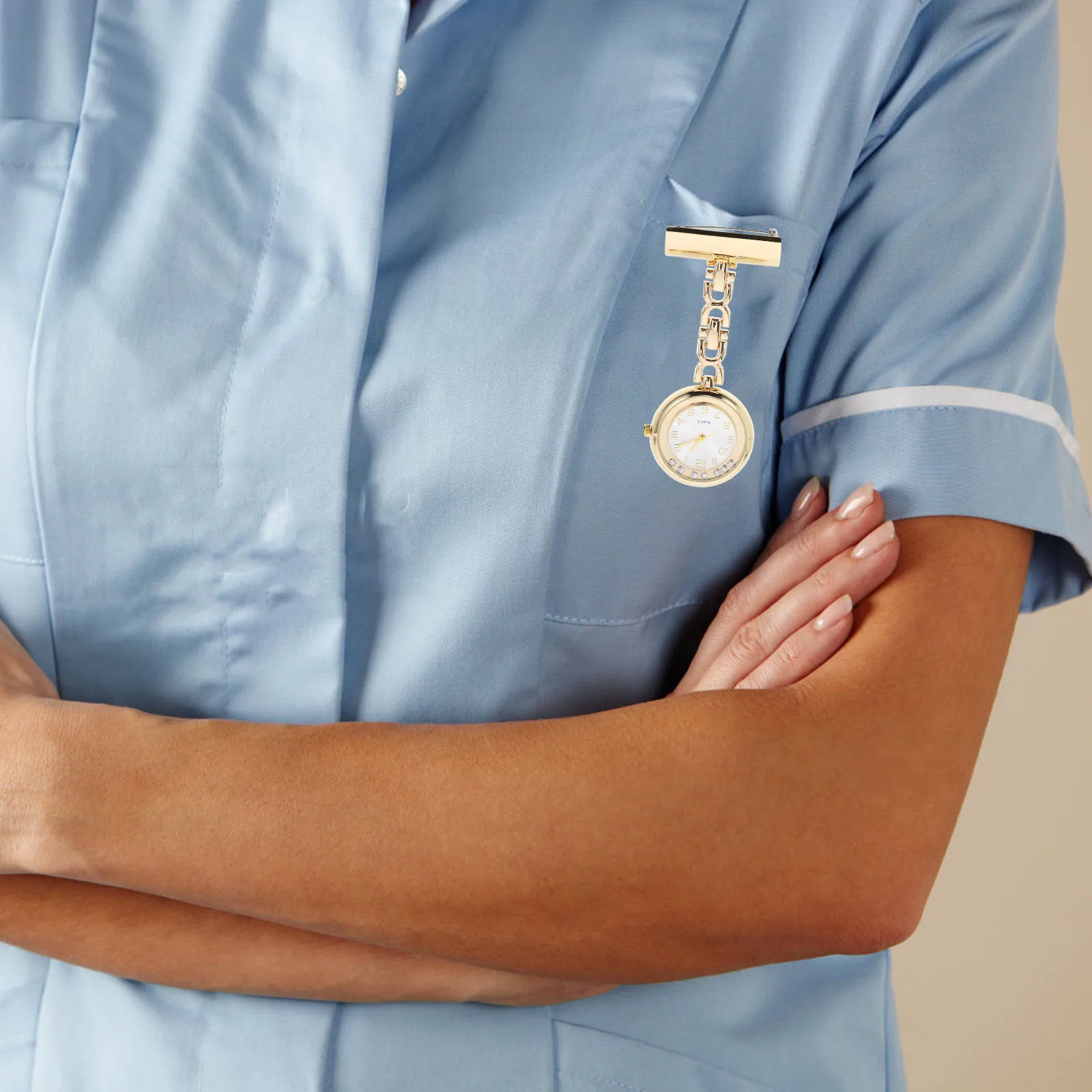 

Nurse Fashionable Lapel Pin Fashionable Nurses Watch Rhinestone Metal Chain Nursing Pocket Watch Fob
