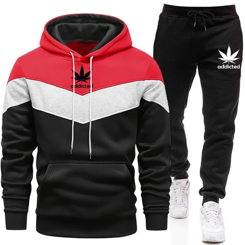 Autumn Winter Printing Men's Sports Suit Fashion Men's/women's Sports Hoodie + Trousers Two-piece Suit Street Men's Casual Suit - Image 4