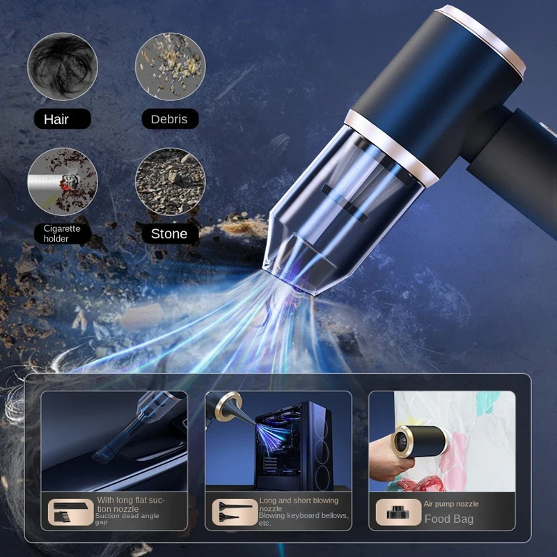 NEW Wireless Portable Air Duster Dust Blowing inflatable 2 in 1 Vehicle mounted Duster Blowers For Keyboard Computer Cleani