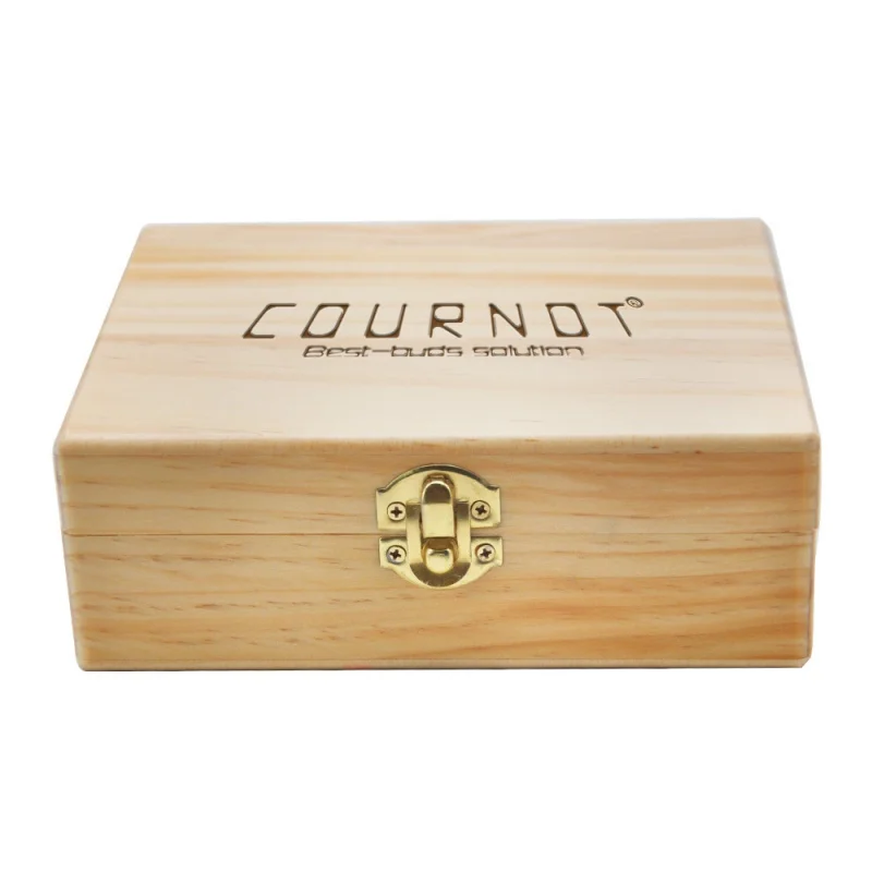 

COURNOT Wooden Stash Box With Rolling Tray Natural Handmade Storage Box Container For Customizable Personalise Logo