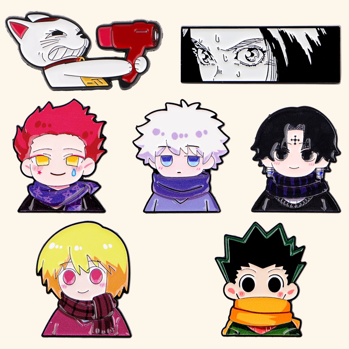 

Cool Hunter Anime Enamel Pin Lapel Pins for Backpacks Gift Cute Brooches Manga Badges on Backpack Brooch for Clothes Jewelry