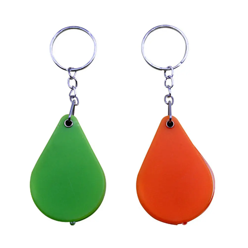 2Pcs Magnifier Keychain Foldable Mini Loupe Keyring Hd Acrylic Lens Dust-Proof Portable for Antiques Exploration Jewelry