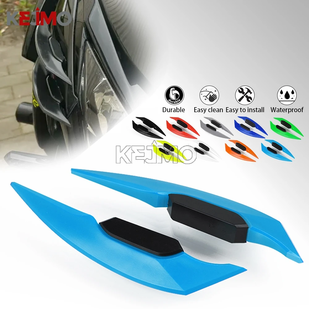CLX700 1pair Motorcycle Aero Wings Universal Front Rear Spoiler Kit for cfmoto Suzuki 250SR Ninja 400 R3 GSXR Airflow Stabilizer