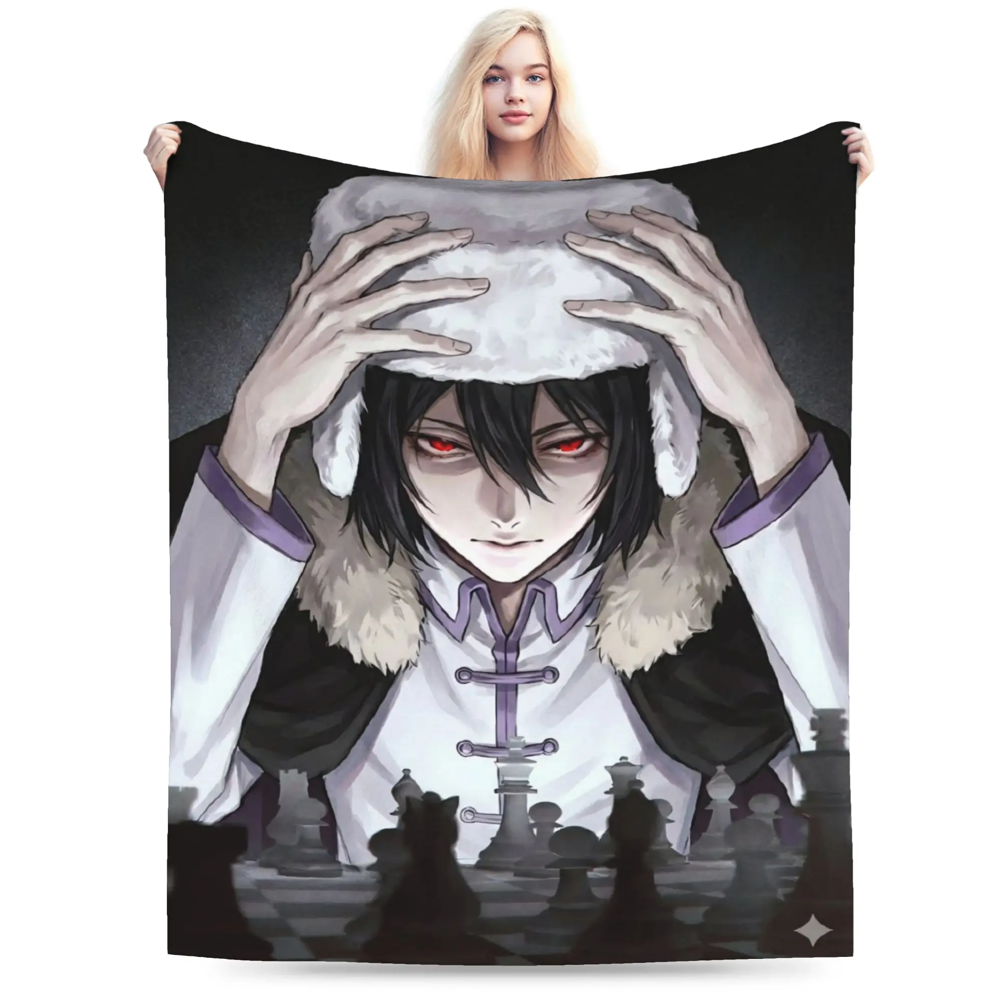 Soft Warm Blankets Travel Fyodor D From B-Bungo Stray Dogs Throw Blanket  Flannel Bedspread For Living Room Novelty Sofa Bed